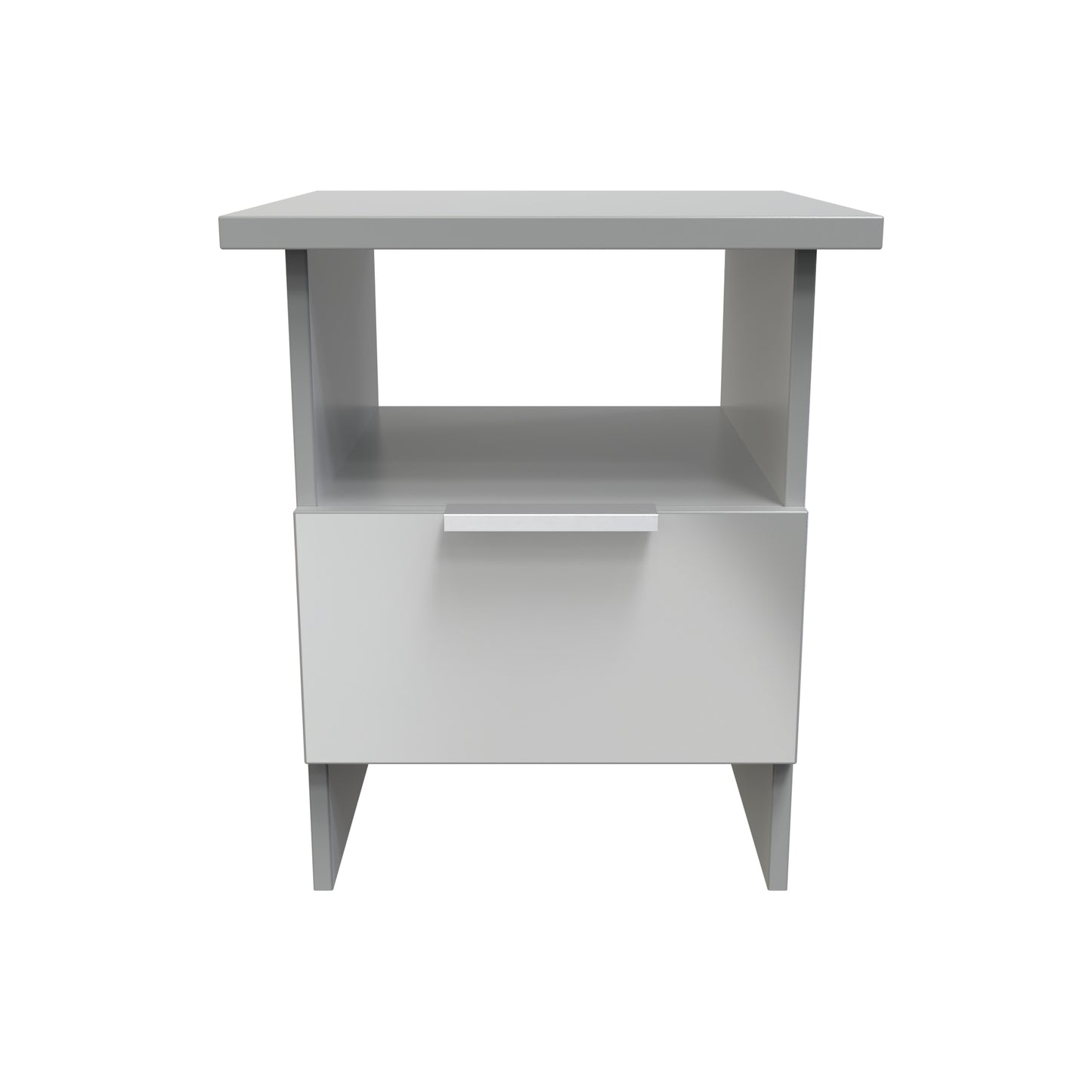 Plymouth Side Table Grey 1 Shelf 1 Drawer 44cm