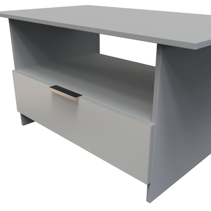 Plymouth Coffee Table Grey 1 Shelf 1 Drawer 93cm