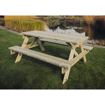 Traditional Garden Picnic Table by Churnet Valley - 6 Seats - PT102 Primary Image