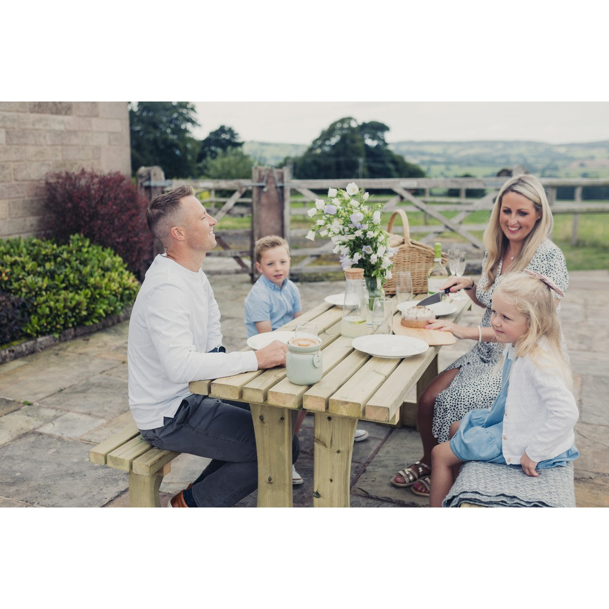 Lunar Garden Picnic Table by Churnet Valley - 4 Seats - PT107 Primary Image