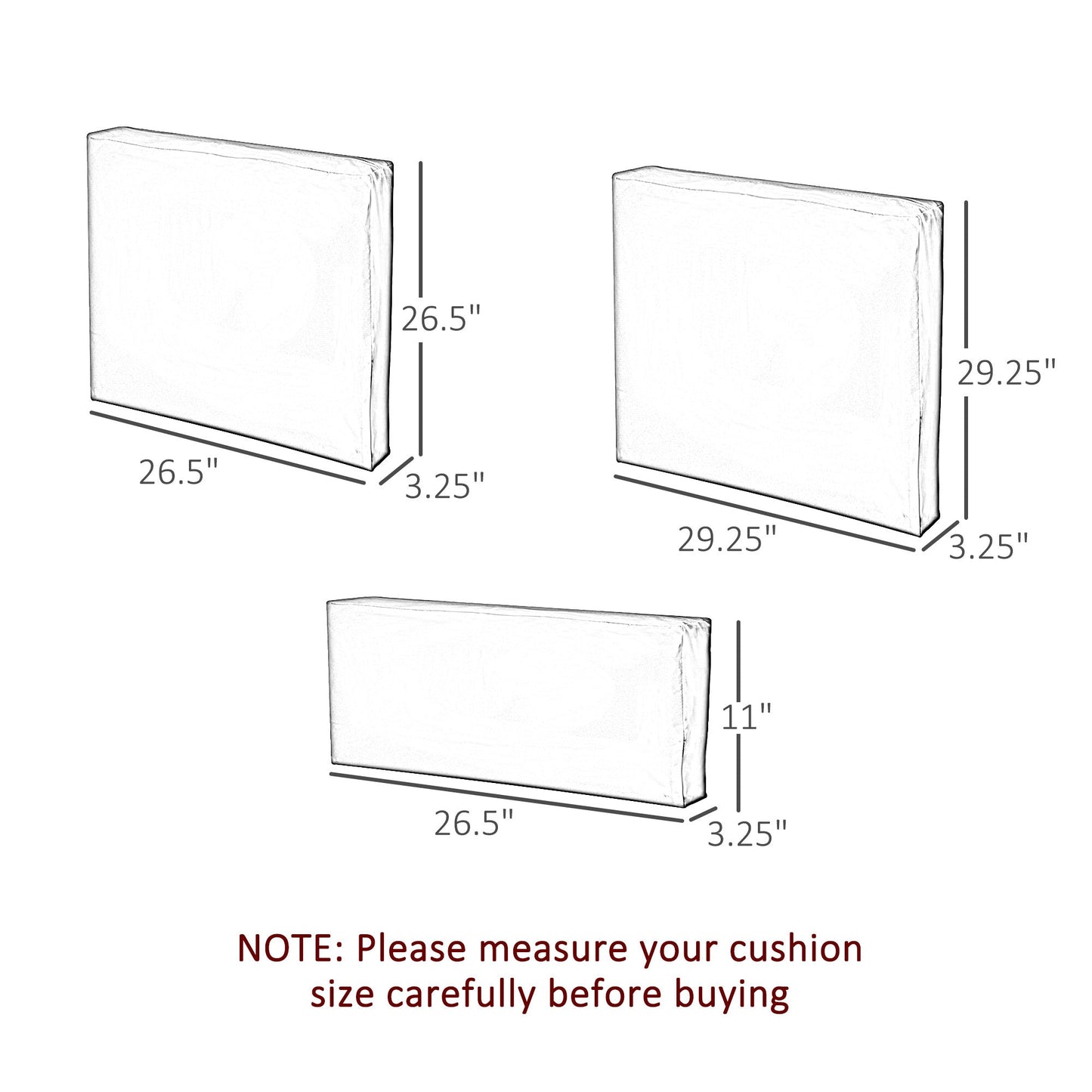 Cushion Cover Replacement Garden Rattan Patio Furniture Seat Cover
