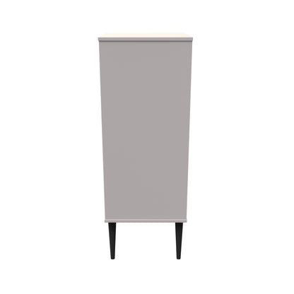 Pixel Tall Tallboy Off-white 5 Drawers 45cm