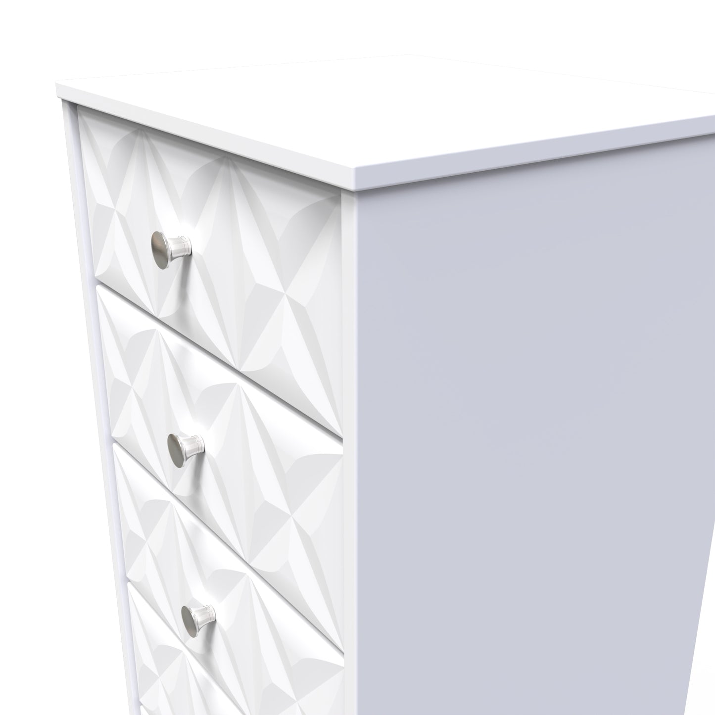 Pixel Tall Tallboy White 5 Drawers 45cm