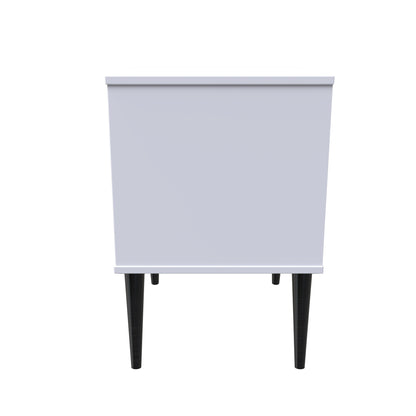 Pixel Bedside Table White 2 Drawers 45cm