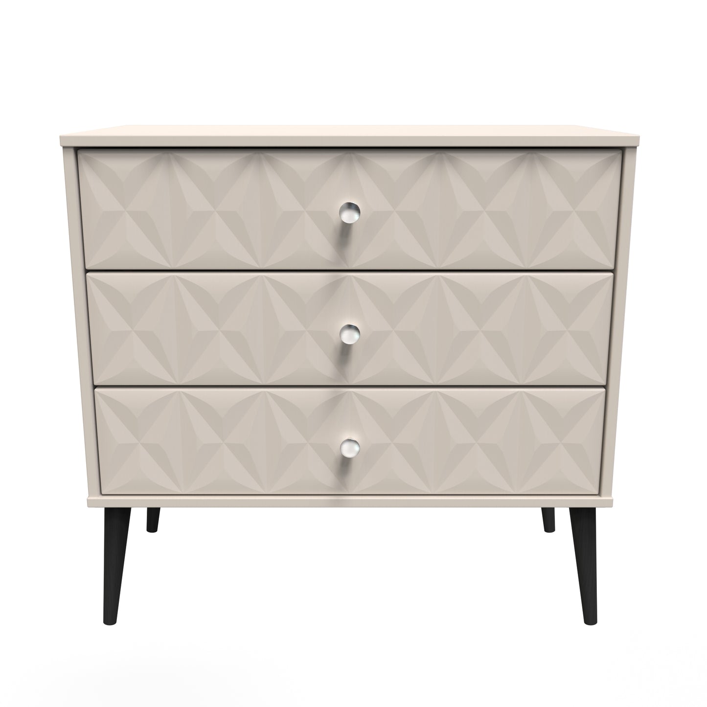 Pixel Chest of Drawers Off-white 3 Drawers 77cm
