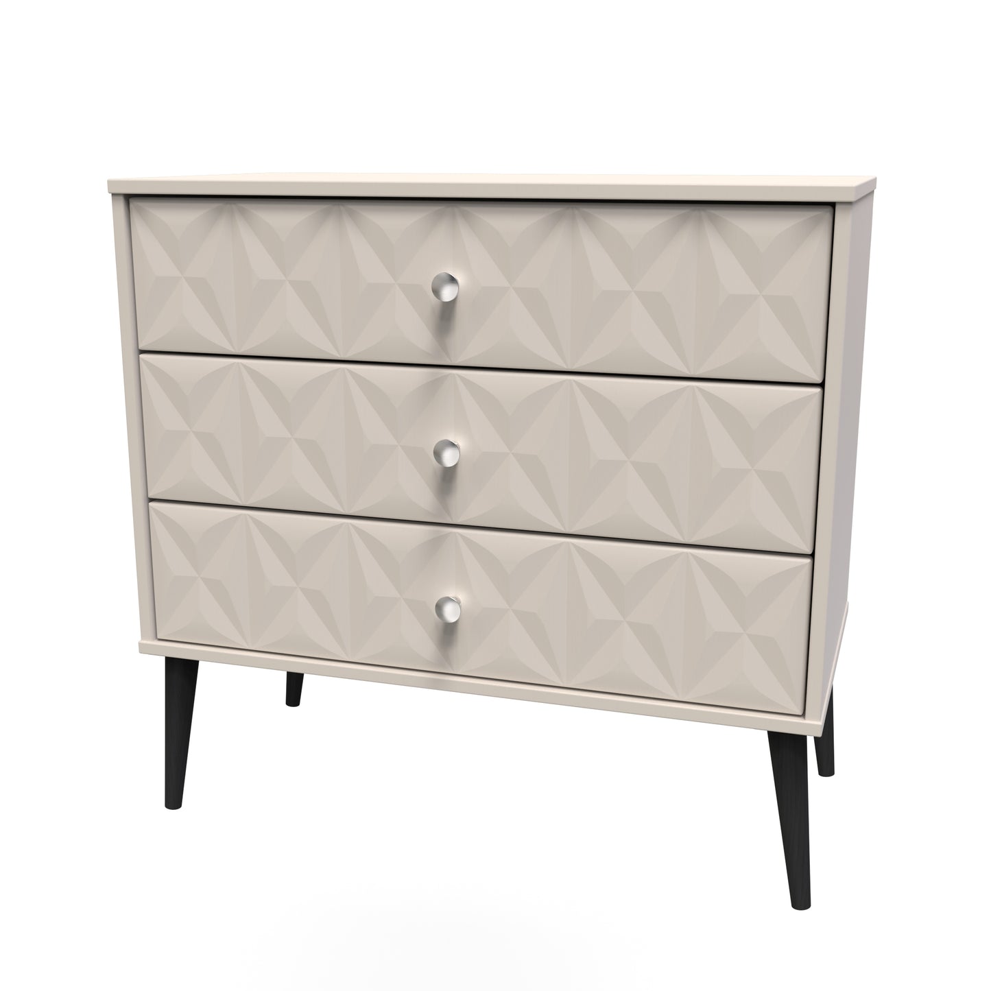Pixel Chest of Drawers Off-white 3 Drawers 77cm