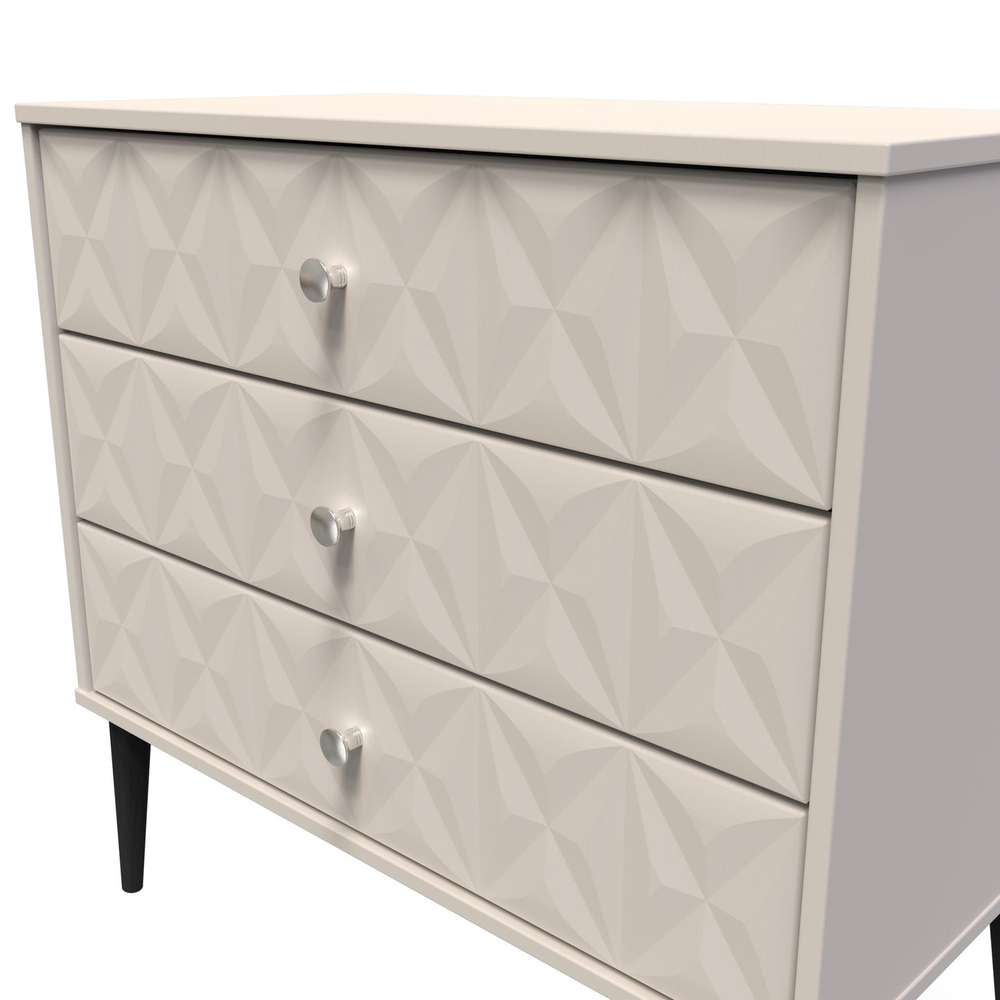 Pixel Chest of Drawers Off-white 3 Drawers 77cm