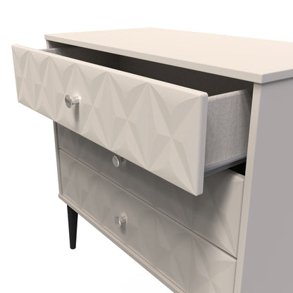 Pixel Chest of Drawers Off-white 3 Drawers 77cm