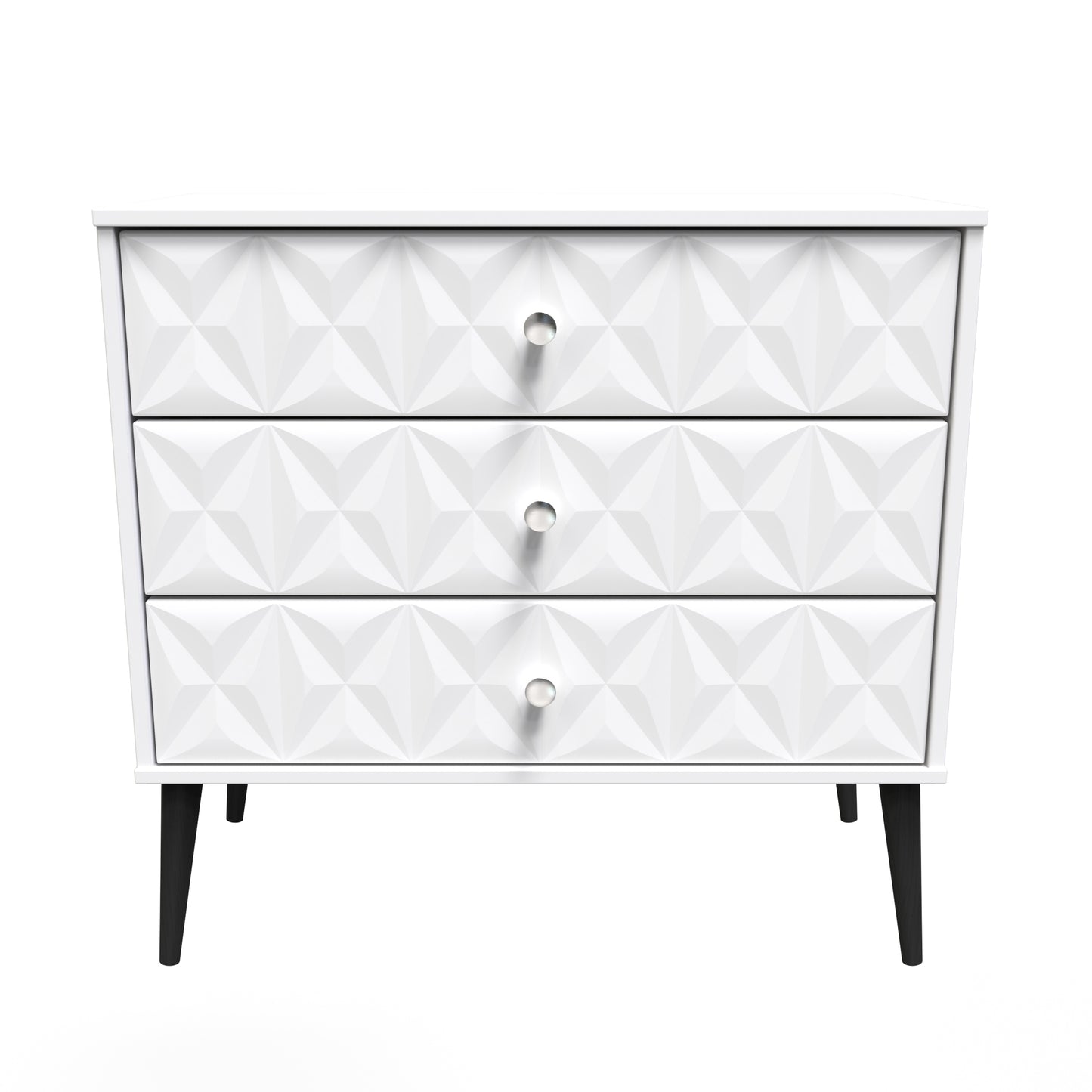 Pixel Chest of Drawers White 3 Drawers 77cm