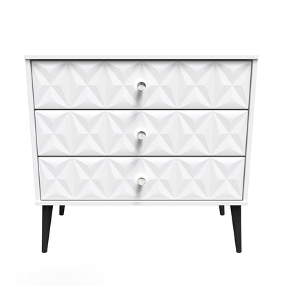 Pixel Chest of Drawers White 3 Drawers 77cm