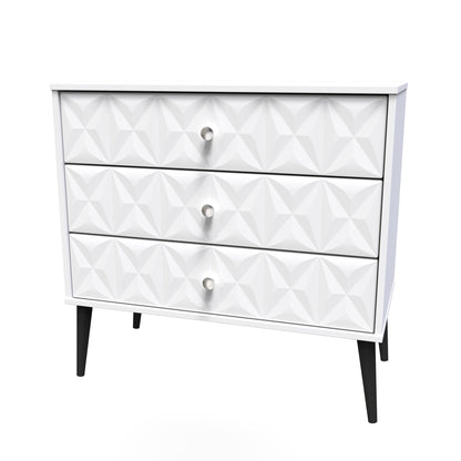 Pixel Chest of Drawers White 3 Drawers 77cm