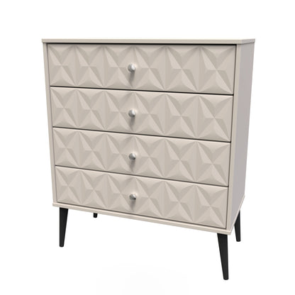 Pixel Chest of Drawers Off-white 4 Drawers 77cm