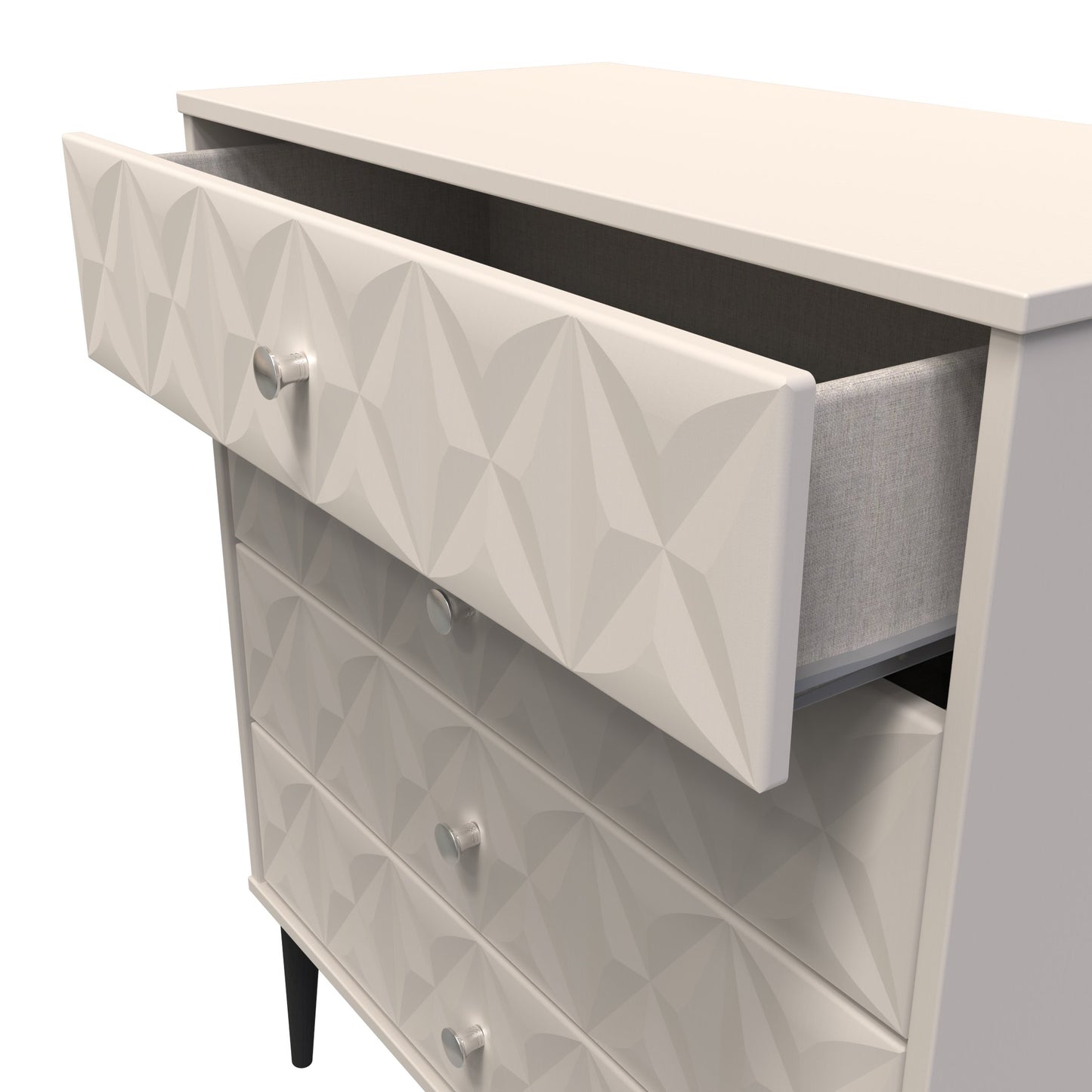 Pixel Chest of Drawers Off-white 4 Drawers 77cm