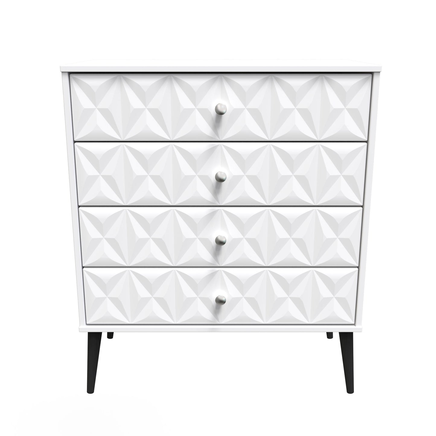 Pixel Chest of Drawers White 4 Drawers 77cm