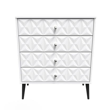 Pixel Chest of Drawers White 4 Drawers 77cm