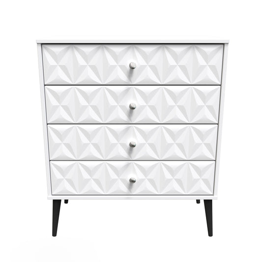 Pixel Chest of Drawers White 4 Drawers 77cm