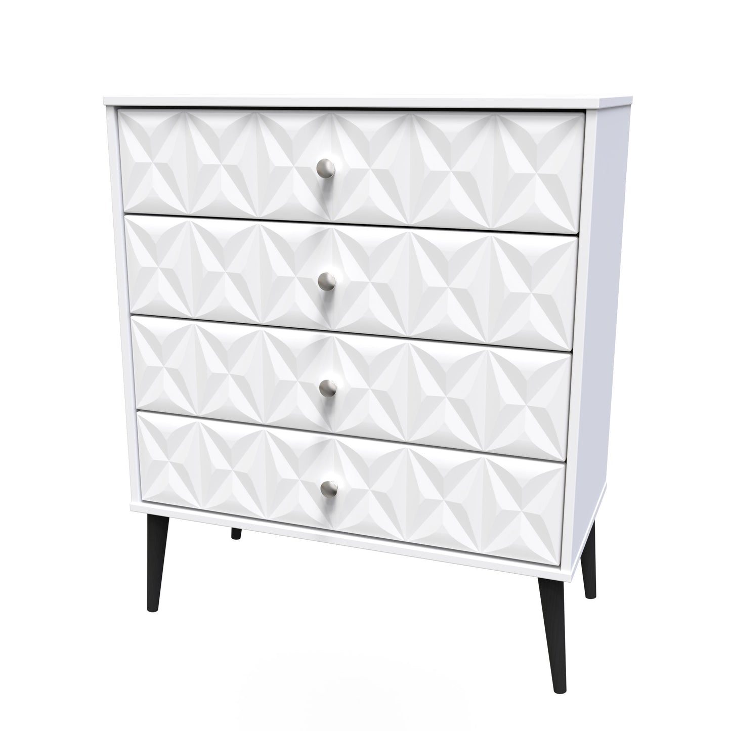 Pixel Chest of Drawers White 4 Drawers 77cm