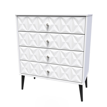 Pixel Chest of Drawers White 4 Drawers 77cm
