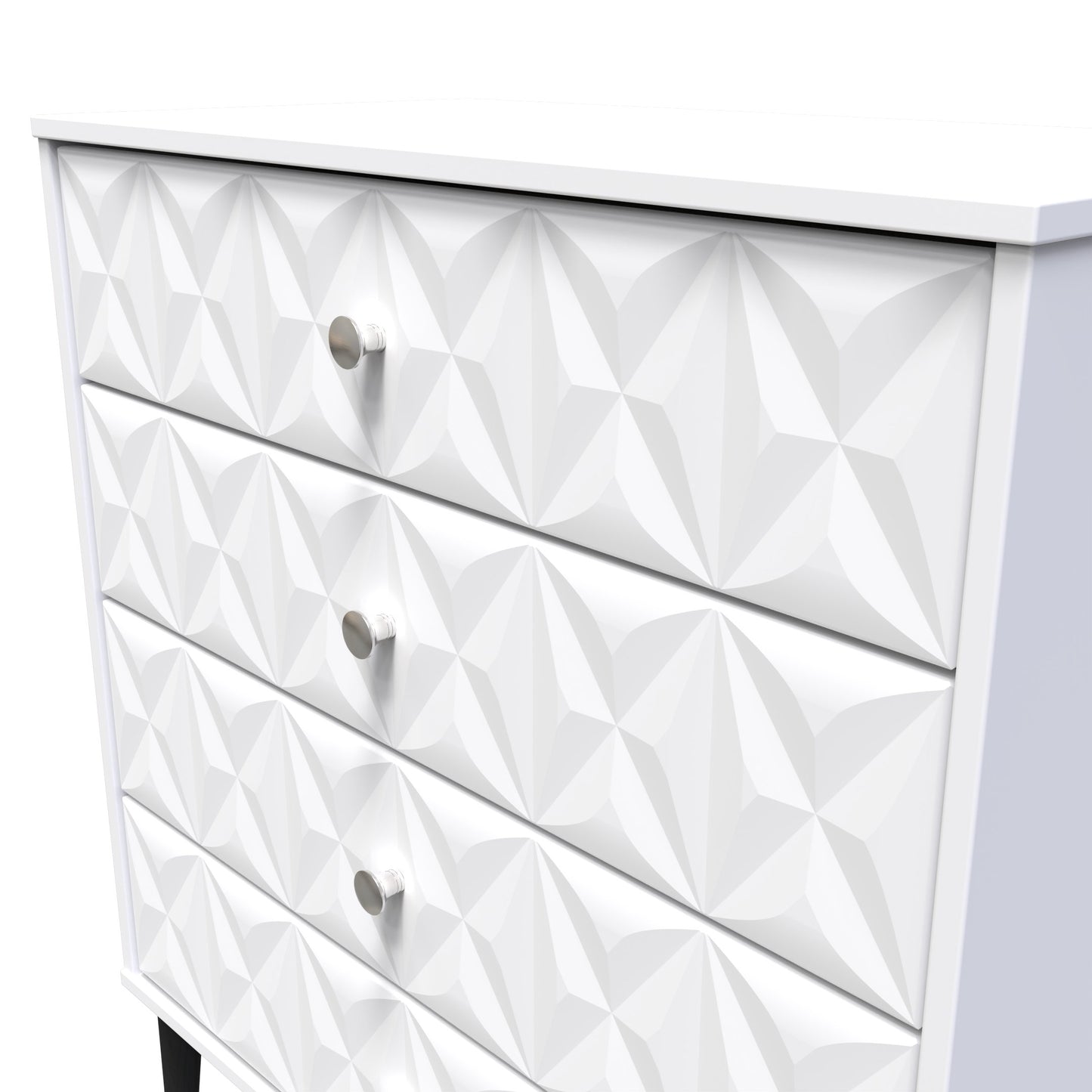 Pixel Chest of Drawers White 4 Drawers 77cm