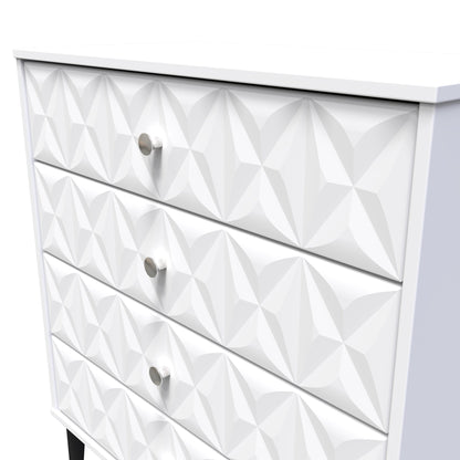 Pixel Chest of Drawers White 4 Drawers 77cm