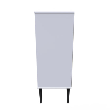 Pixel Tall Chest of Drawers White 5 Drawers 77cm