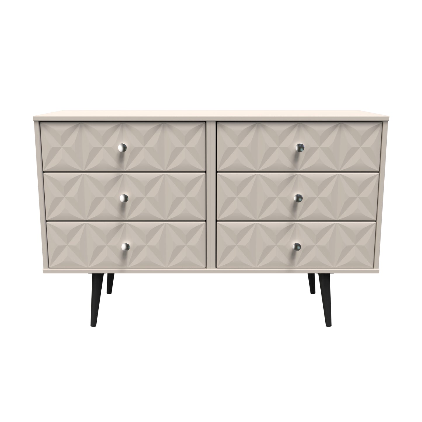 Pixel Large Chest of Drawers Off-white 6 Drawers 115cm