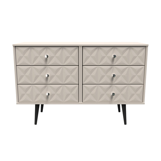 Pixel Large Chest of Drawers Off-white 6 Drawers 115cm