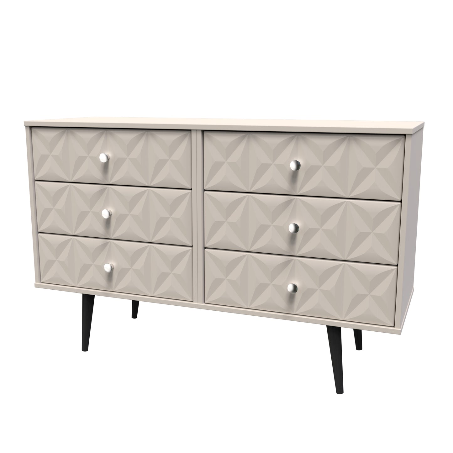 Pixel Large Chest of Drawers Off-white 6 Drawers 115cm