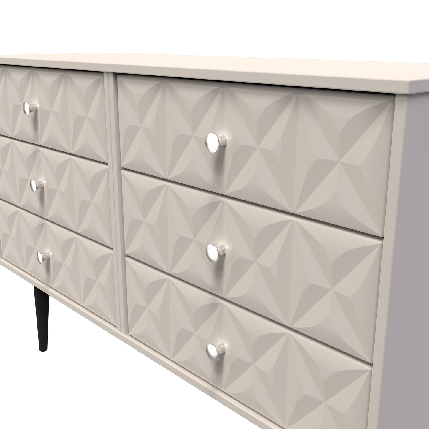 Pixel Large Chest of Drawers Off-white 6 Drawers 115cm