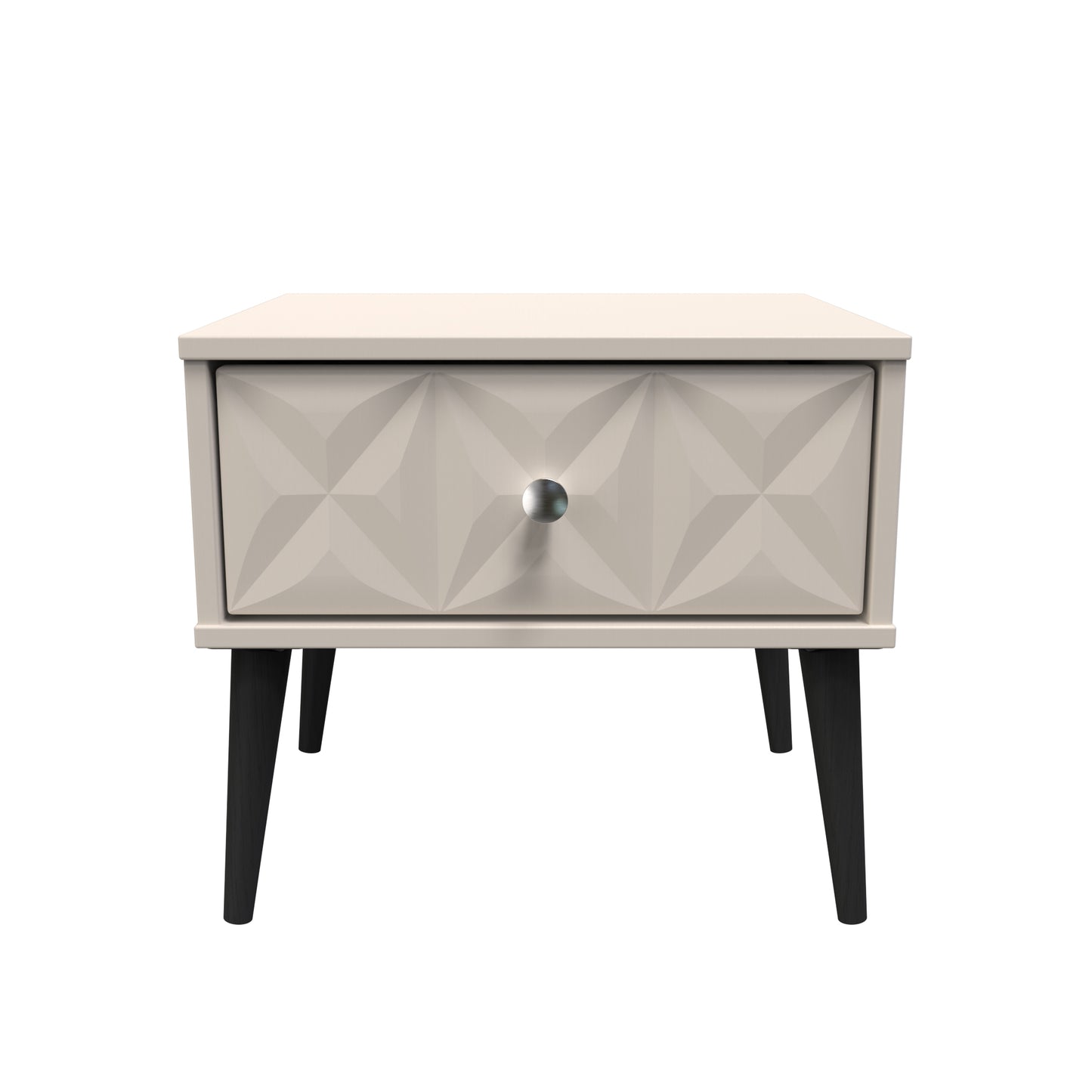 Pixel Bedside Table Off-white 1 Drawer 45cm