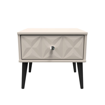 Pixel Bedside Table Off-white 1 Drawer 45cm