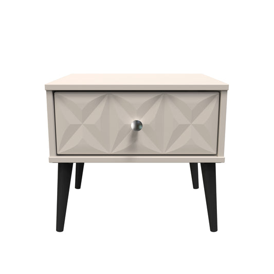 Pixel Bedside Table Off-white 1 Drawer 45cm