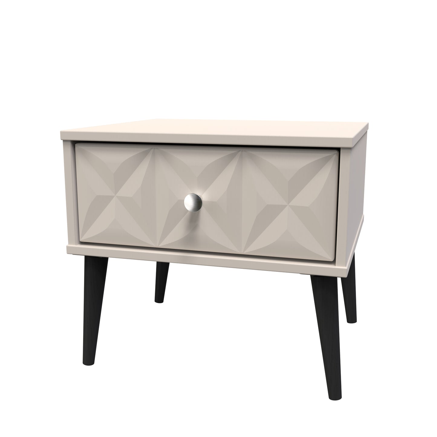 Pixel Bedside Table Off-white 1 Drawer 45cm