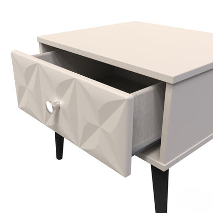 Pixel Bedside Table Off-white 1 Drawer 45cm
