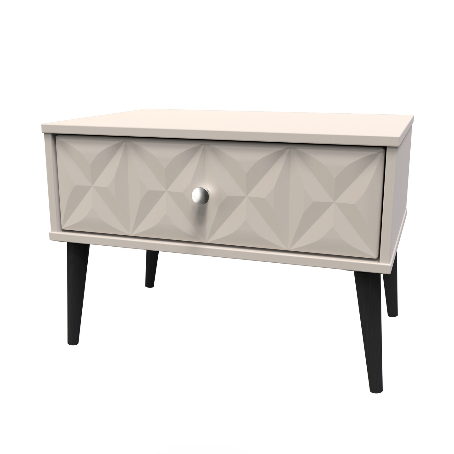 Pixel Side Table Off-white 1 Drawer 58cm
