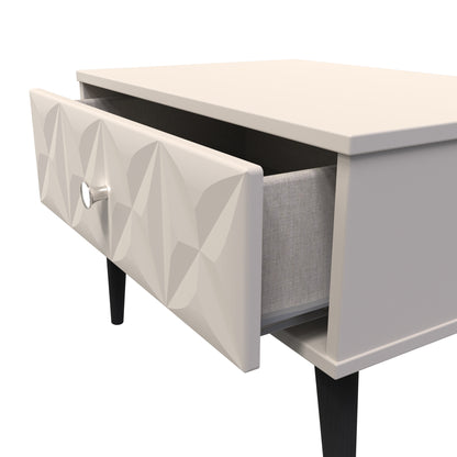 Pixel Side Table Off-white 1 Drawer 58cm