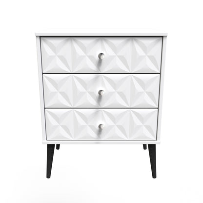 Pixel Chest of Drawers White 3 Drawers 40cm