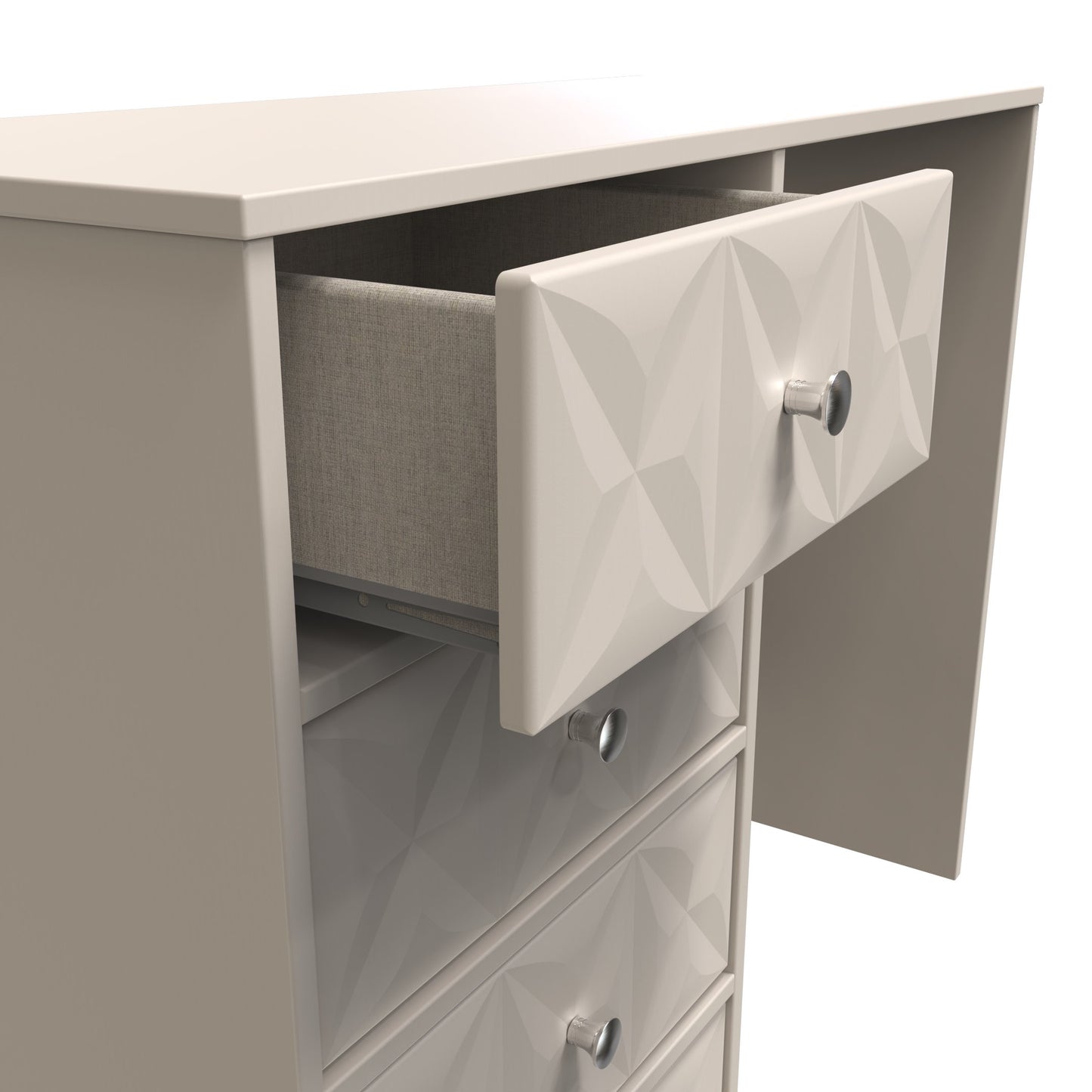 Pixel Desk Off-white 4 Drawers 97cm