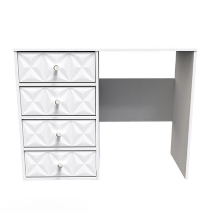 Pixel Desk White 4 Drawers 97cm