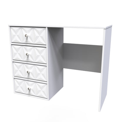 Pixel Desk White 4 Drawers 97cm