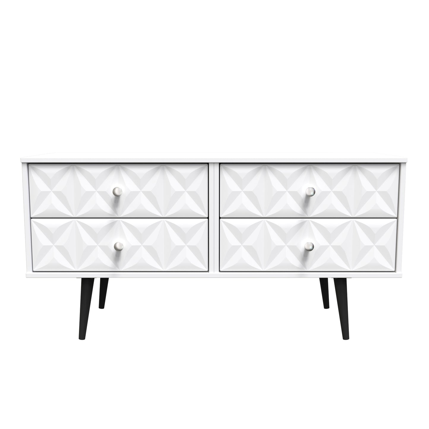 Pixel Large Chest of Drawers White 4 Drawers 115cm