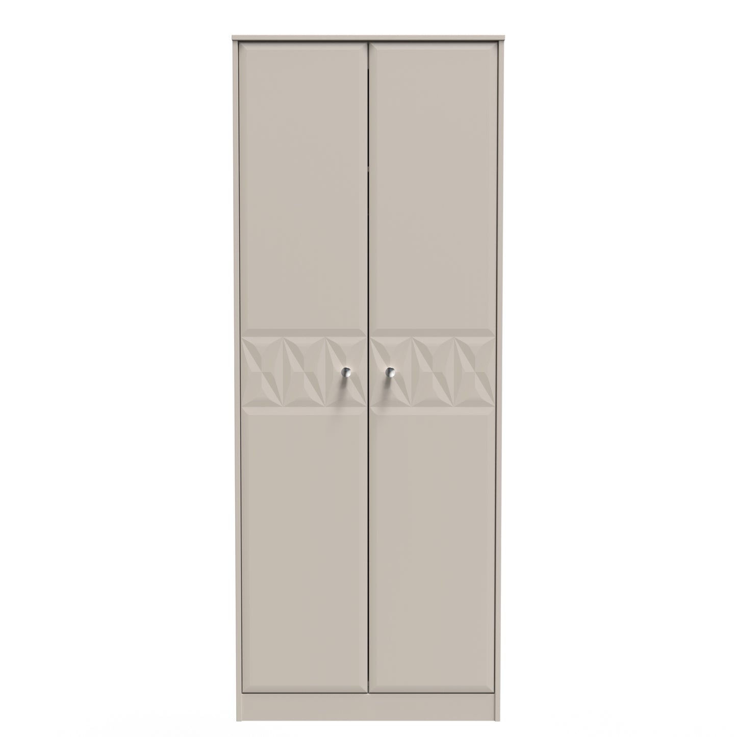 Pixel Tall Wardrobe Off-white 2 Doors 1 Shelf 77cm