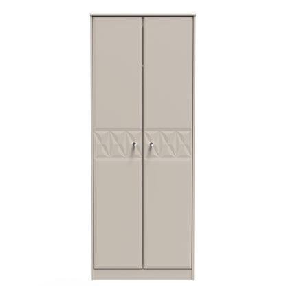 Pixel Tall Wardrobe Off-white 2 Doors 1 Shelf 77cm