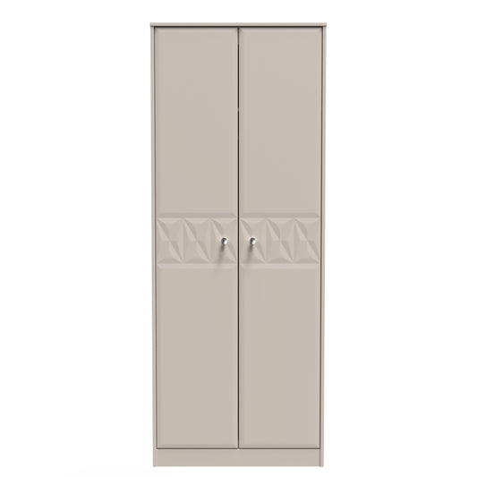 Pixel Tall Wardrobe Off-white 2 Doors 1 Shelf 77cm