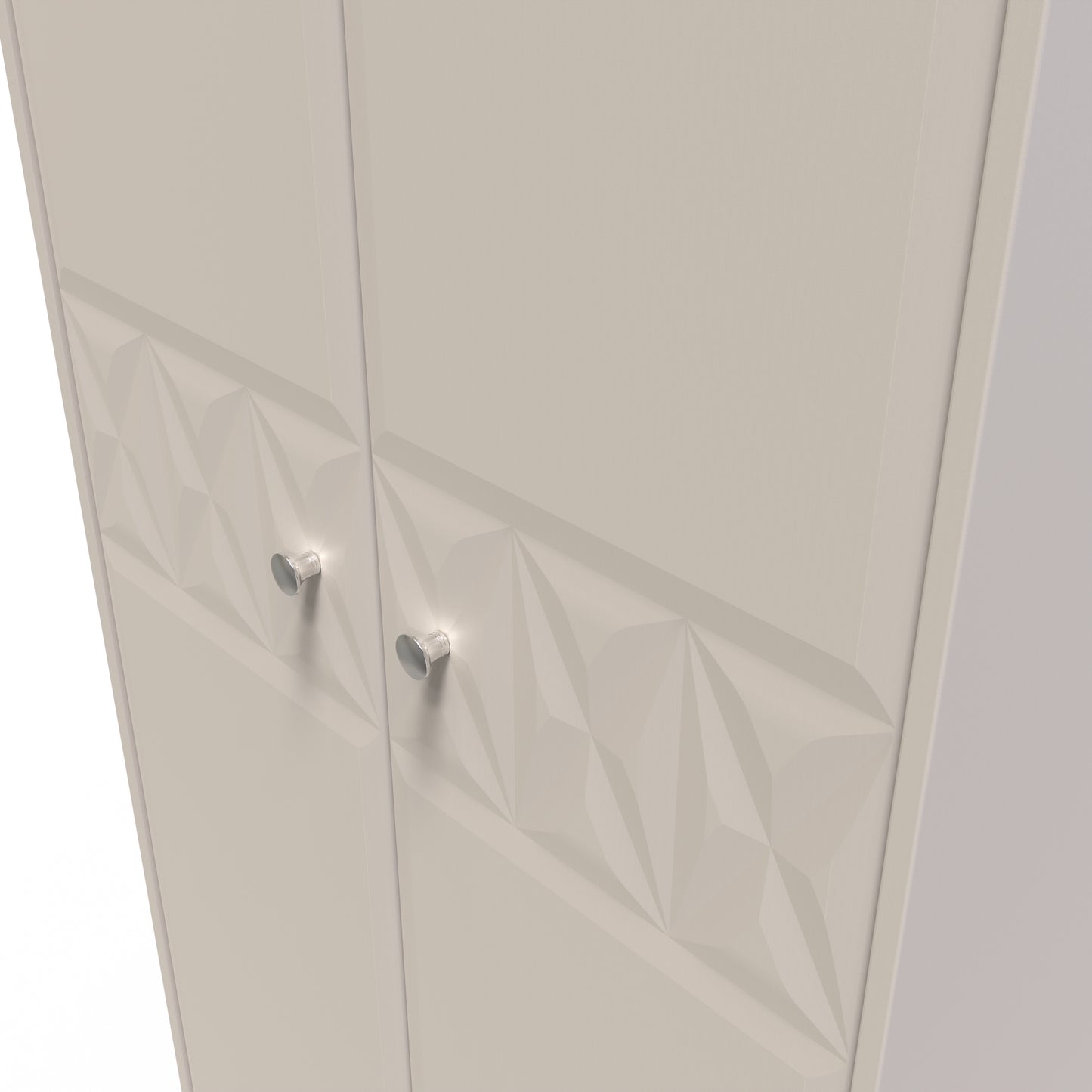 Pixel Tall Wardrobe Off-white 2 Doors 1 Shelf 77cm