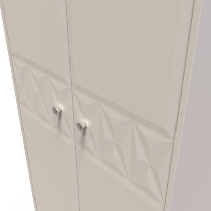 Pixel Tall Wardrobe Off-white 2 Doors 1 Shelf 77cm