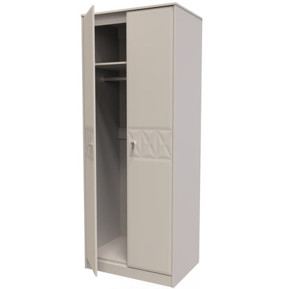 Pixel Tall Wardrobe Off-white 2 Doors 1 Shelf 77cm