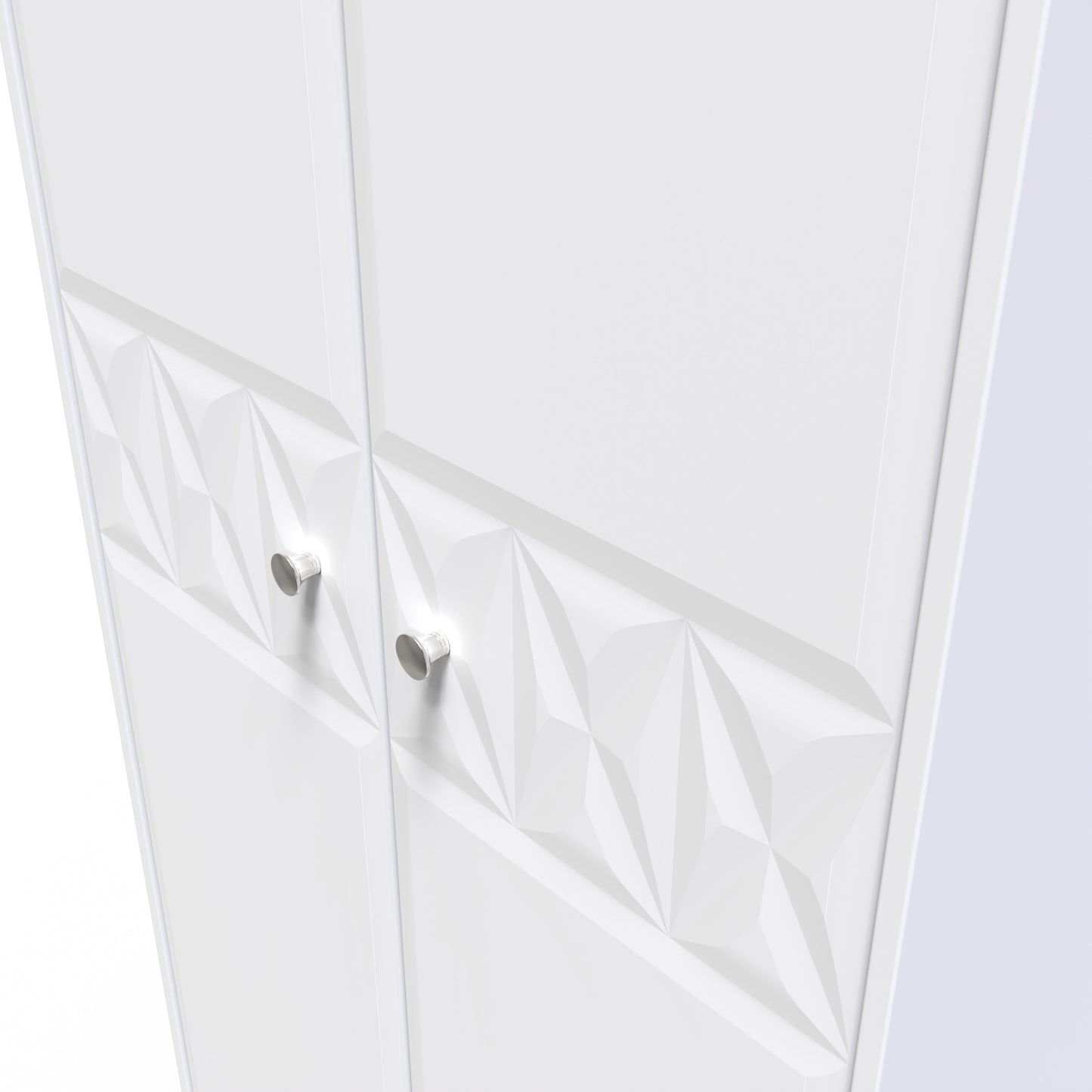 Pixel Tall Wardrobe White 2 Doors 1 Shelf 77cm