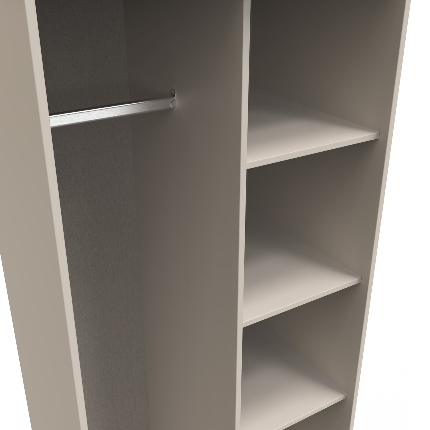 Pixel Tall Wardrobe Off-white 5 Shelves 77cm