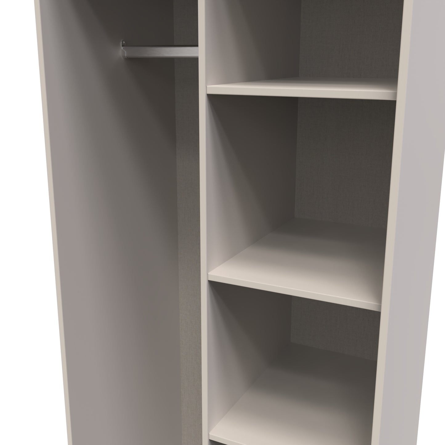 Pixel Tall Wardrobe Off-white 5 Shelves 77cm